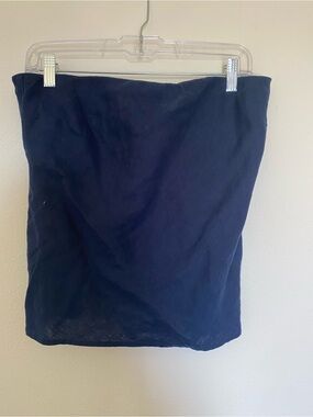Quince Dark Navy Strapless Tube Top